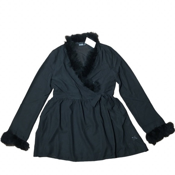 πHOST PICK!ππ€πGorgeous Poly Chiffon Pegnoir with Faux Marabou Trimπ€π - Picture 4 of 9